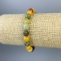 Bracelet, Assorted 8mm Faceted Beads, 18 cm Length, Stretch