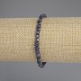 Sapphire Faceted Cube Bracelet, 4x4 mm diameter, 18 cm length